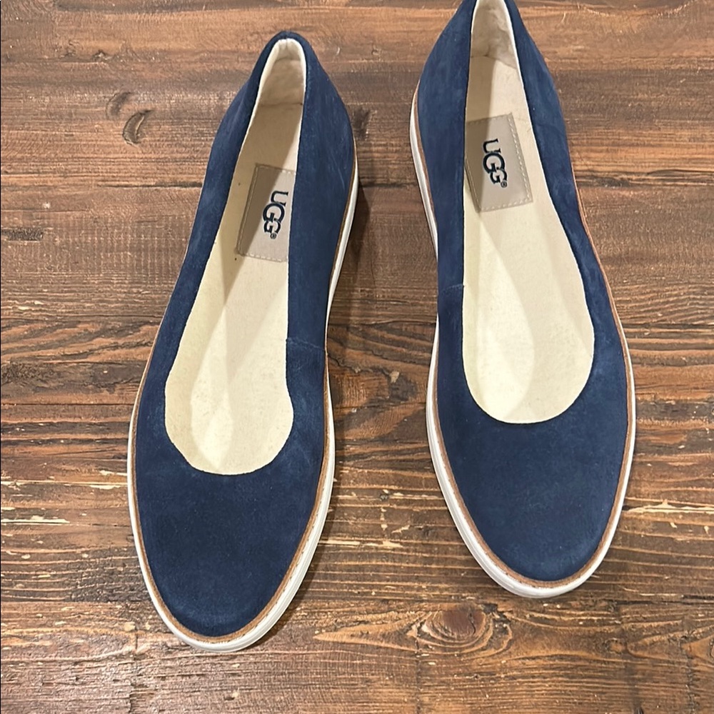 UGG Women's Cami Slip-ons Blue Suede Flats